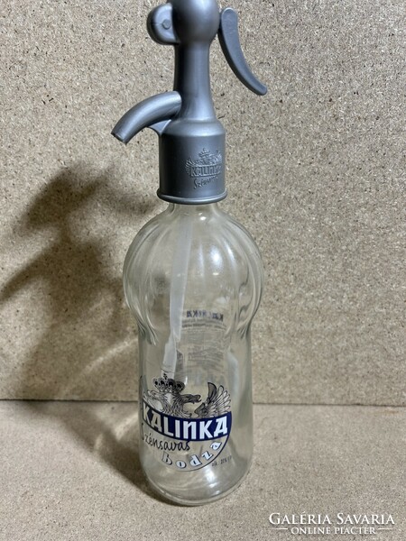 Szódáaüveg, Kalinka vodkás üveg, 0,5 literes, 29 cm-es. 4067
