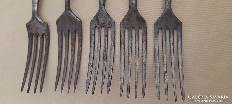 Iron fork old 19cm 5 pcs in one