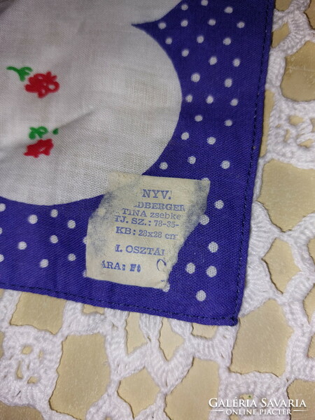 Zsebkendő textil, 3db, különböző mintával