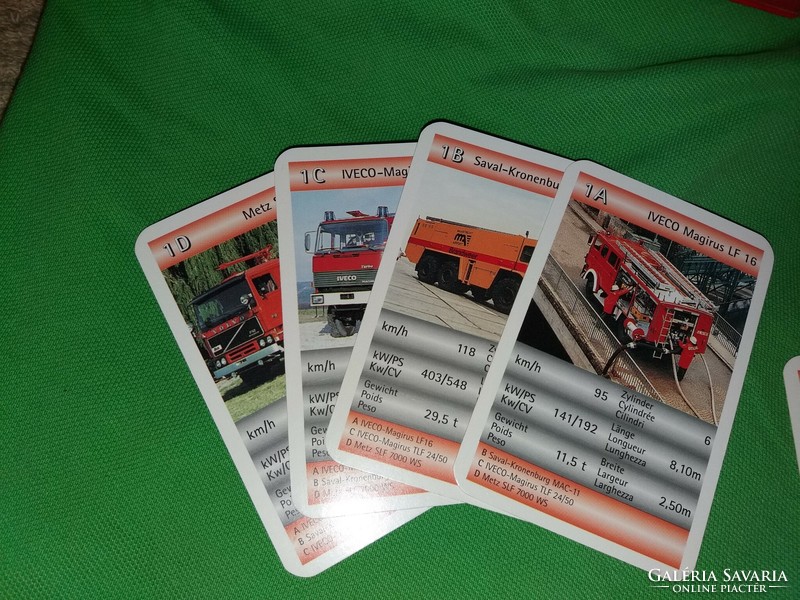 Extremely rare Berlin card factory fire engine quartet complete with box as shown in the pictures