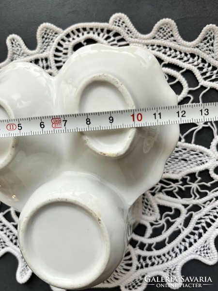Old Bieder white porcelain table salt holder, spice holder, toothpick holder