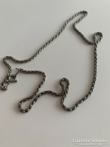 Antique 835 twisted braided old marked silver necklace chain