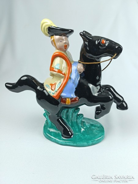 Horseman boy, colt - hops ceramic - large size