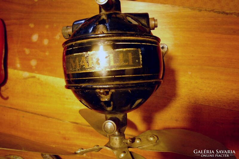 A curiosity! Antique 20s marelli cast iron table fan steampunk loft decor