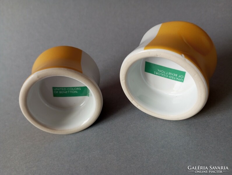 Ritka Benetton pop-art porcelán mécsestartók 1990-es évek