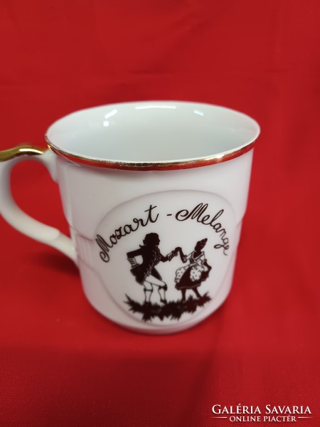 Czechoslovakian porcelain mug with Mozart-melange inscription