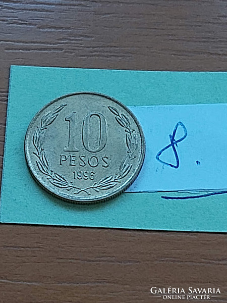 Chile 10 pesos 1996 nickel-brass bernardo o'higgins 8