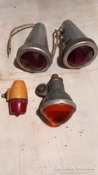 Rear lights for vintage vehicles (bicycle, moped).