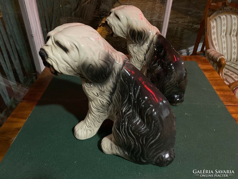 Porcelain dogs in pairs 36x36