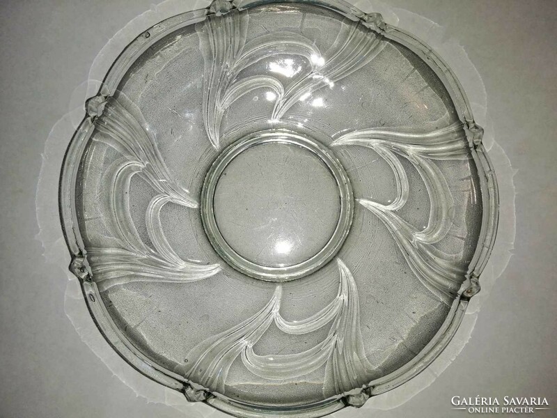 Retro glass bowl, offering, center of the table 25.5 cm (a11)