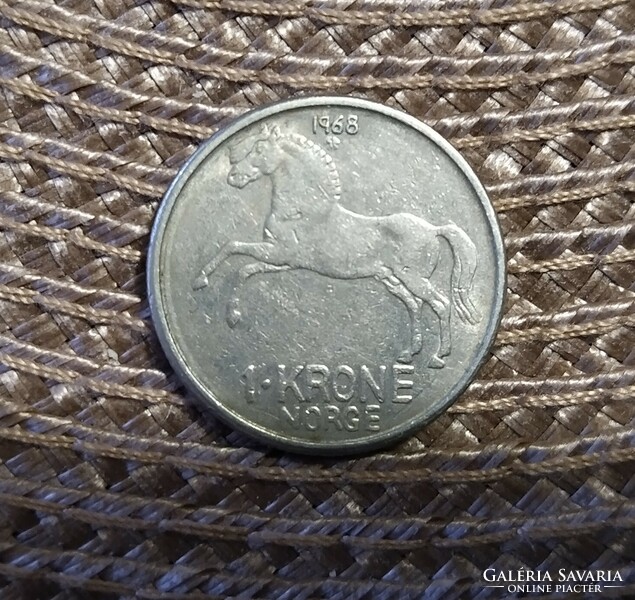 Norvegia - 1 korona 1968