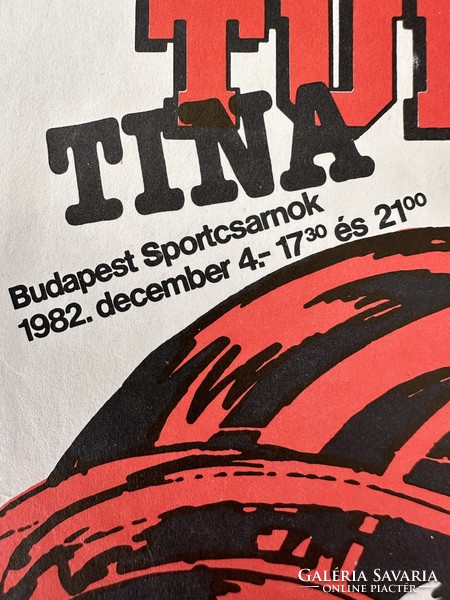 Tina Turner koncert plakát 1982 Budapest Sportcsarnok