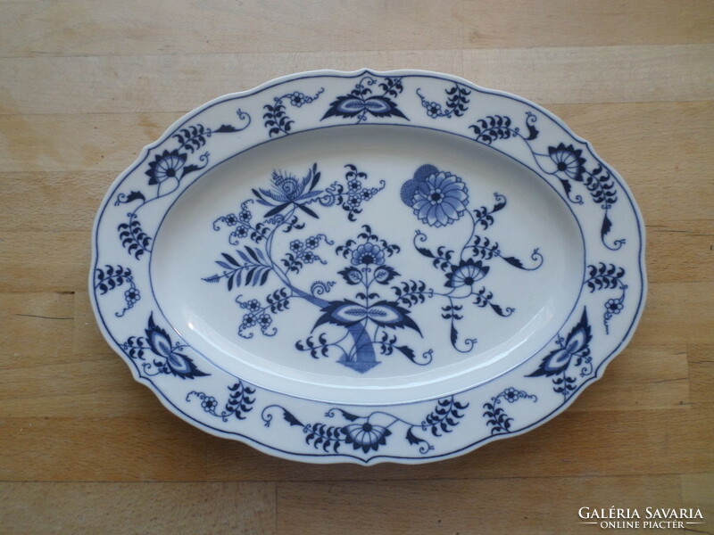 Blue danube onion pattern porcelain oval bowl 22 x 31 cm