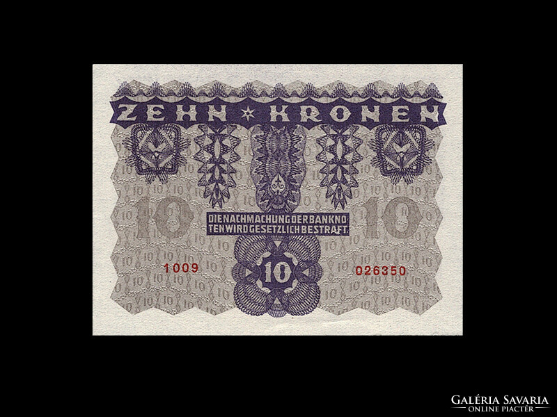 10 Korona - 1922 - Austro-Hungarian bank aunc unbent