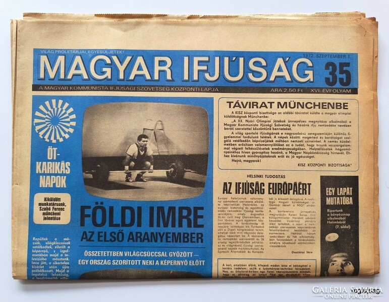 1972 September 1 / Hungarian youth / newspaper - Hungarian / no.: 26912