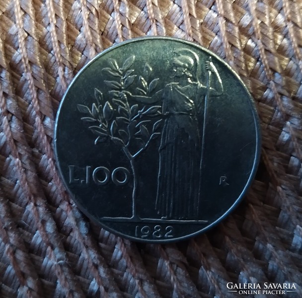 100 lira 1982 - félrevert