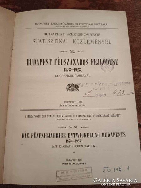 Budapest Székesfőváros Statisztikai Közleményei 53. - Budapest félszázados fejlődése 1873-1923 - 12