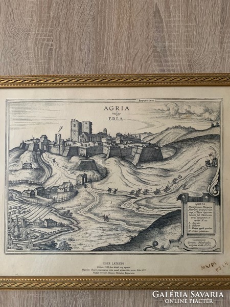 Etching of the skyline of Eger