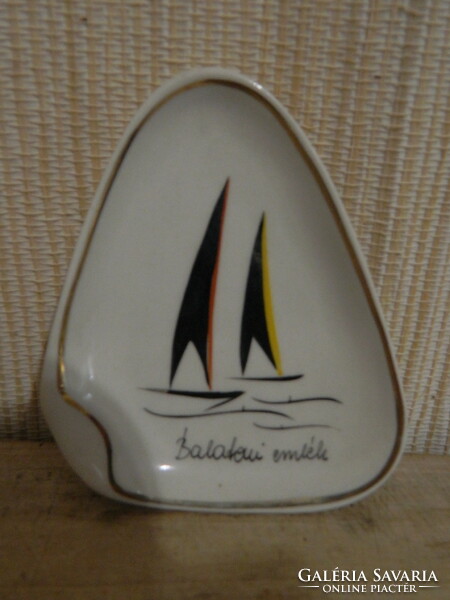 Budapest porcelain factory commemorative bowl: balaton