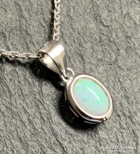 Noble opal gemstone, sterling silver set /925/ - new, many handcrafted jewelry!