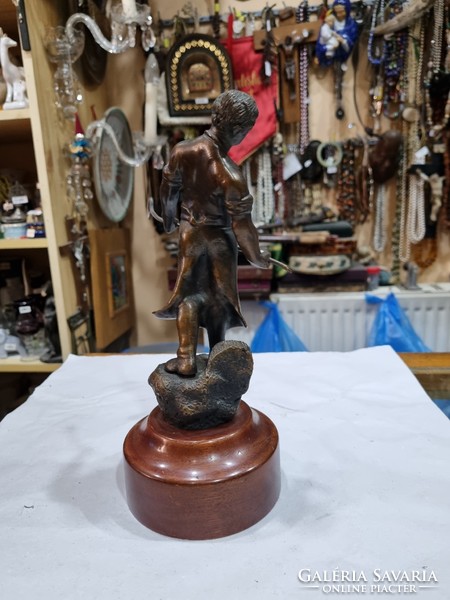 Old bronze casting figure
