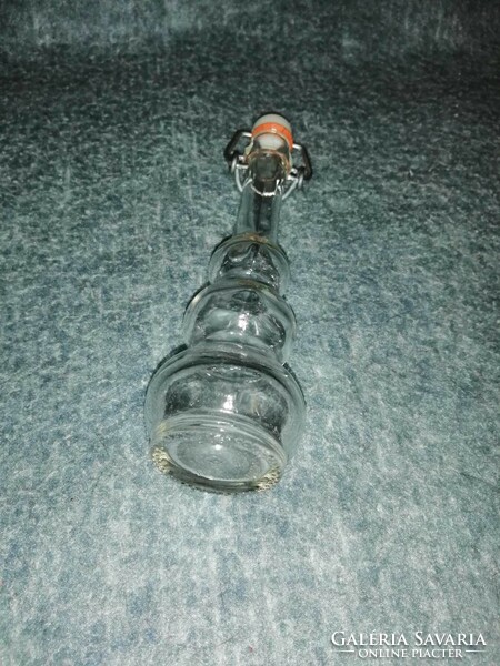 Csatos üveg palack 17 cm (A11)