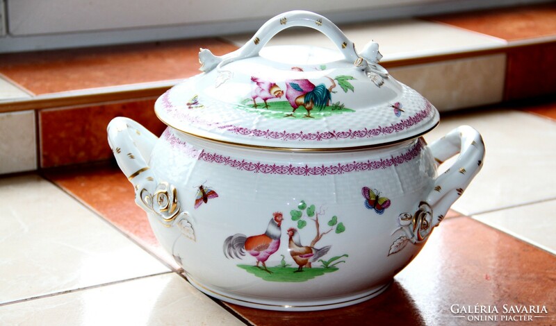 Herend chanticleer (rooster) 12-person soup bowl