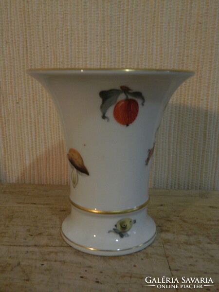 Herend fruit patterned vase