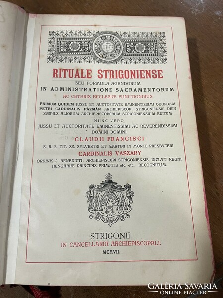 Különlegesség! Rituale Strigoniense 1907.
