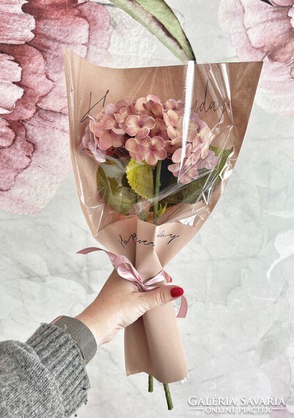 Real touch hydrangea bouquet - mauve