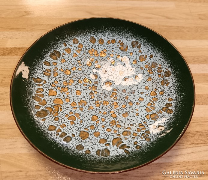 Fire-enamelled copper bowl