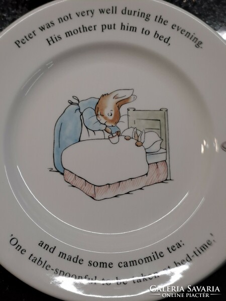 Wedgwood English porcelain children's flat plate 18 cm with peter rabbit decor peter rabbit