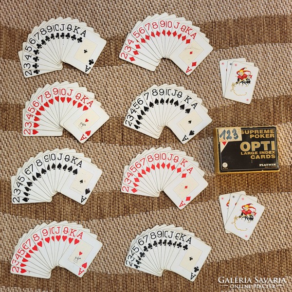 Régi Piatnik OPTI large index cards póker kártya dobozában franciakártya kártyapakli