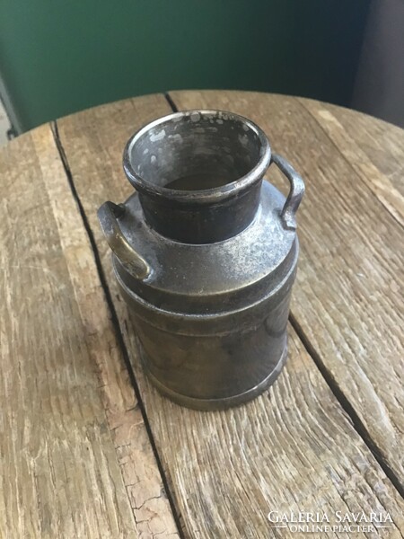 Old copper small milk container