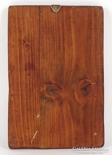 1Q822 Pantokrátor festett fa táblás ikon 25 x 16.5 cm