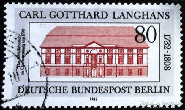 BB684p / Németország - Berlin 1982 Carl G. Langhans bélyeg pecsételt