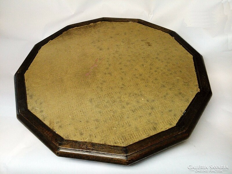 Antique polygonal posto lined tray Biedermeier style small industrial work. XX. Beginning of the century