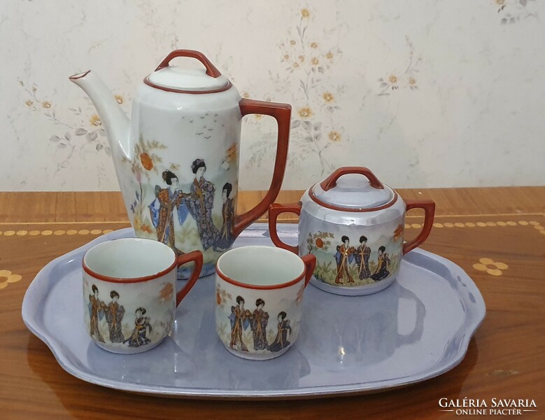 German luster-glazed coffee set for two
