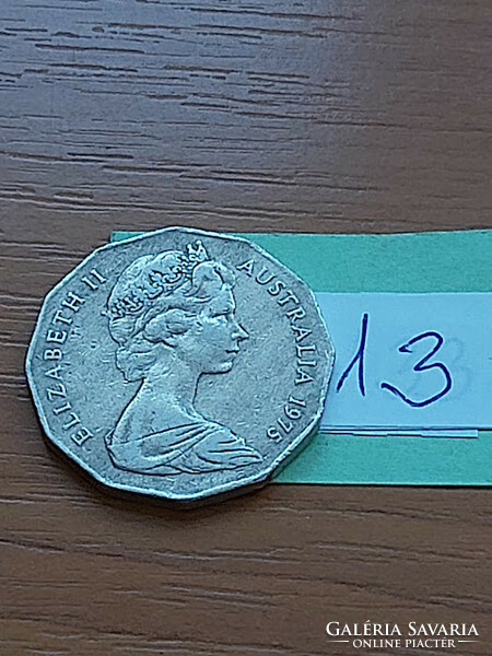 Australia 50 cents 1975 copper-nickel, coat of arms, ii. Queen Elizabeth, 13