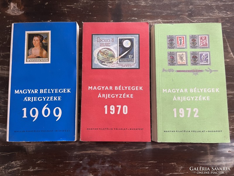 Magyar bélyeg árjegyzék 3 db egyben 1969 1970 1972