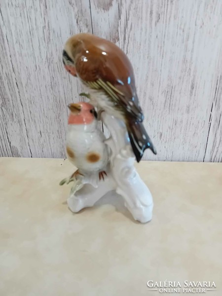 Carl ENS német porcelán extrém ritka madár pár figura