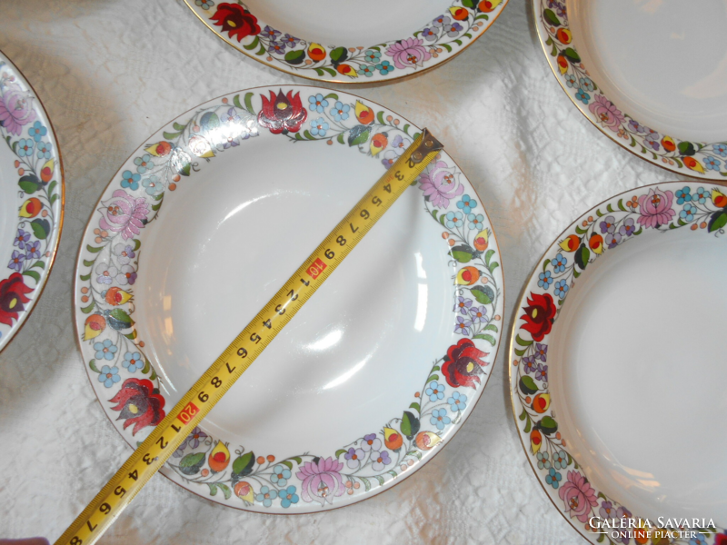 6 Kalocsa hand-painted deep plates 23 cm - the price applies to 6 pieces