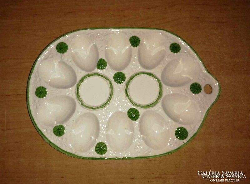 Egg offering glazed ceramic bowl centerpiece (z)
