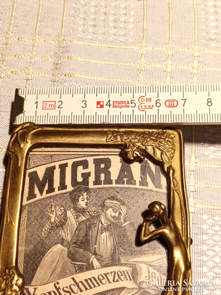Small art nouveau copper picture frame