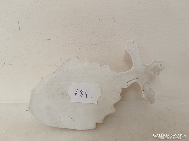 Antik szenteltvíz tartó 19. század porcelán keresztény szenteltvíztartó Jézus bárány 734 8477