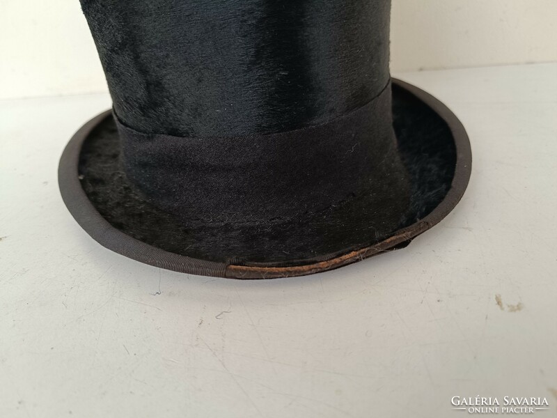Antique top hat dress movie theater costume prop damaged 931 8612