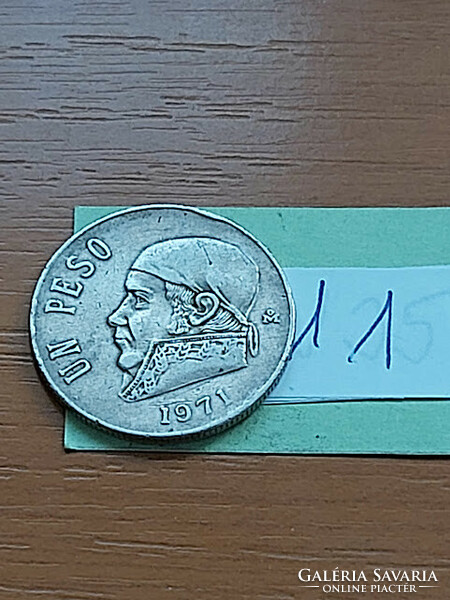 Mexico mexico 1 peso 1971 j. M. Morelos, mexico mint, copper-nickel 11