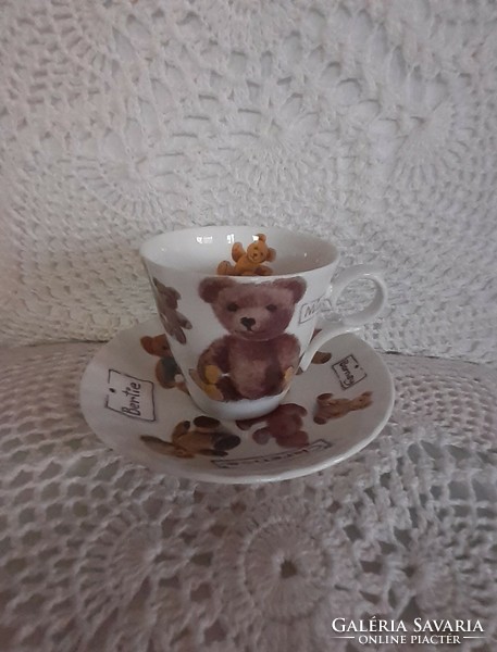 Teddy bear cup with plate