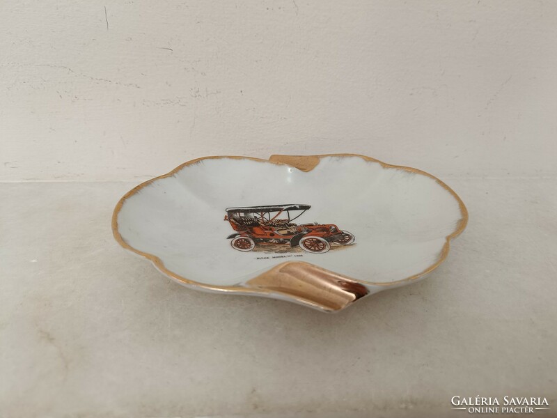 Antique porcelain ashtray table ashtray vintage car automobile motif 921 8499