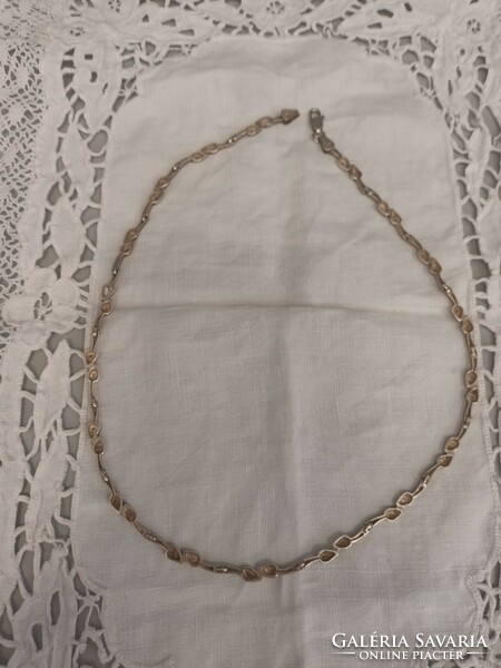 Beautiful old handmade silver section necklace, neck blue, for sale!
